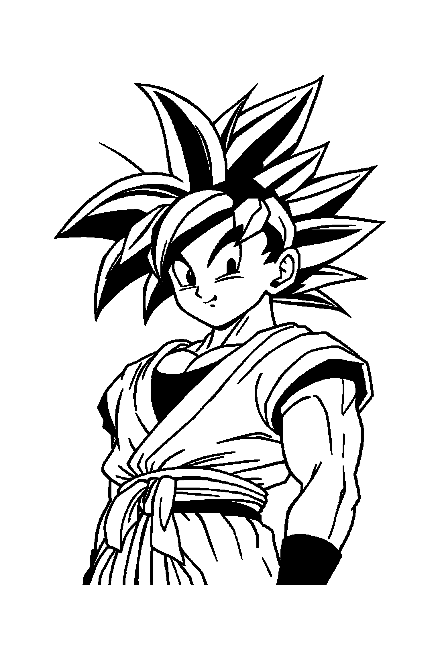Coloriage Dragon Ball gratuit à imprimer - Piccolo tenant une aura Coloriage Dragon Ball gratuit à imprimer : Piccolo tenant une aura