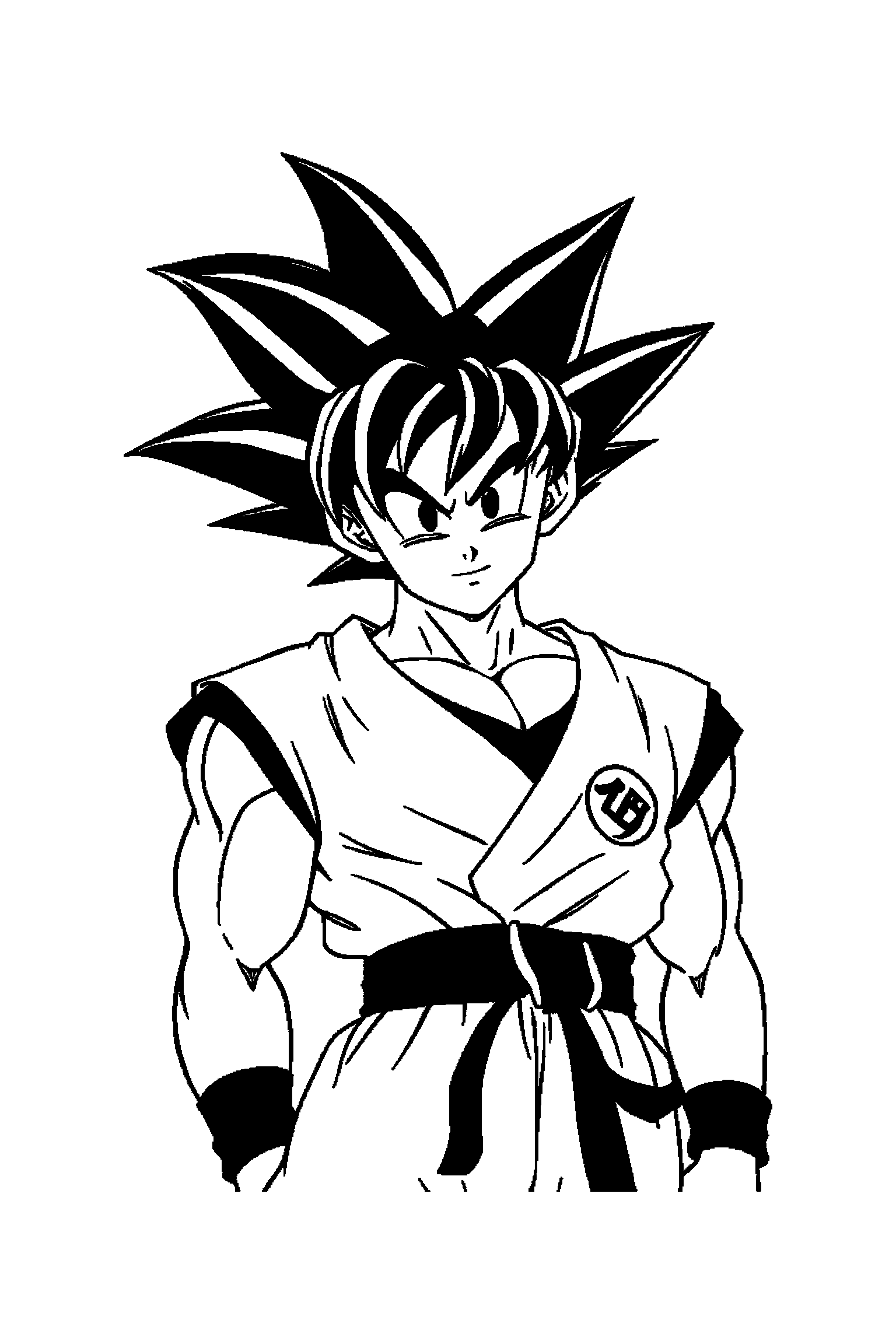 Coloriage Dragon Ball gratuit à imprimer - Vegeta qui regarde une étoile Coloriage Dragon Ball gratuit à imprimer : Vegeta qui regarde une étoile