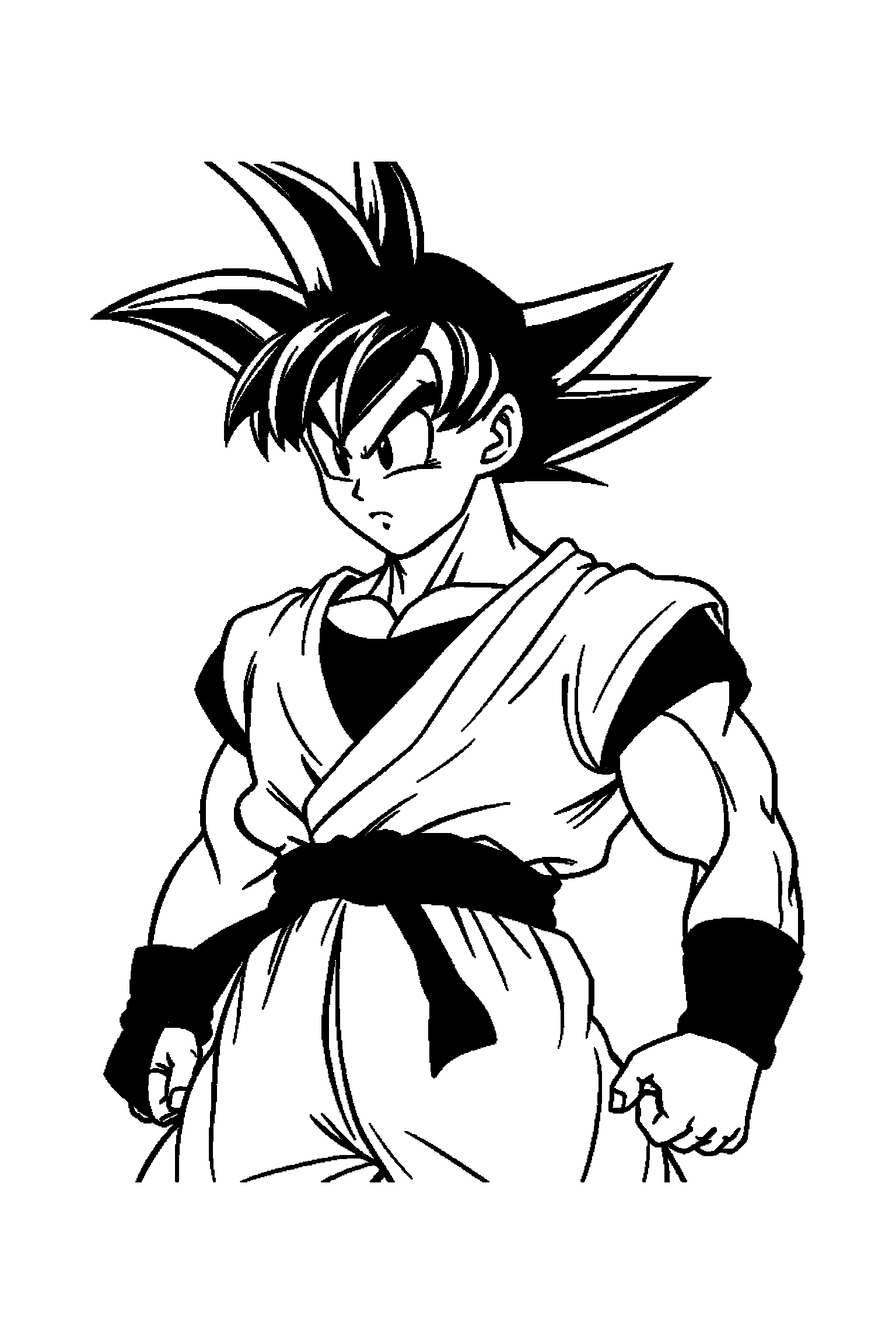 Coloriage Dragon Ball gratuit à imprimer - Piccolo avec deux mains visibles et simples Coloriage Dragon Ball gratuit à imprimer : Piccolo avec deux mains visibles et simples