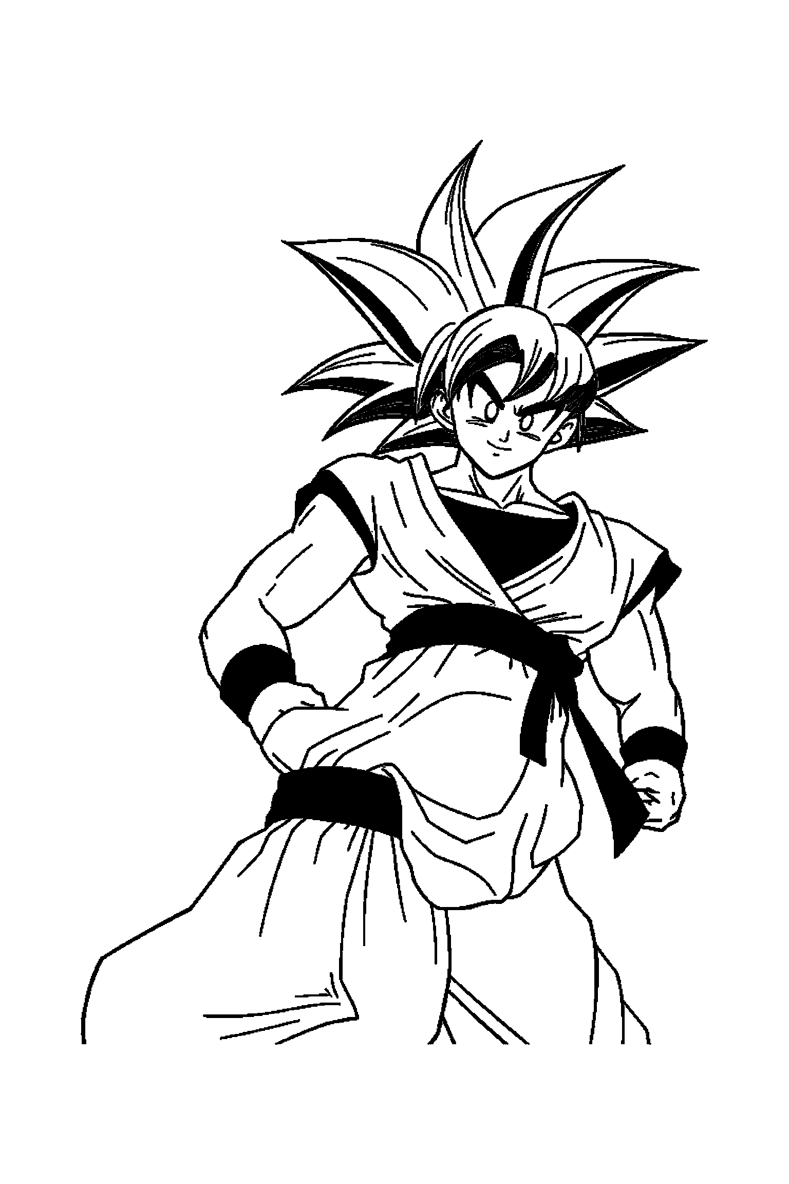 Coloriage Dragon Ball gratuit à imprimer - Piccolo qui regarde une aura Coloriage Dragon Ball gratuit à imprimer : Piccolo qui regarde une aura
