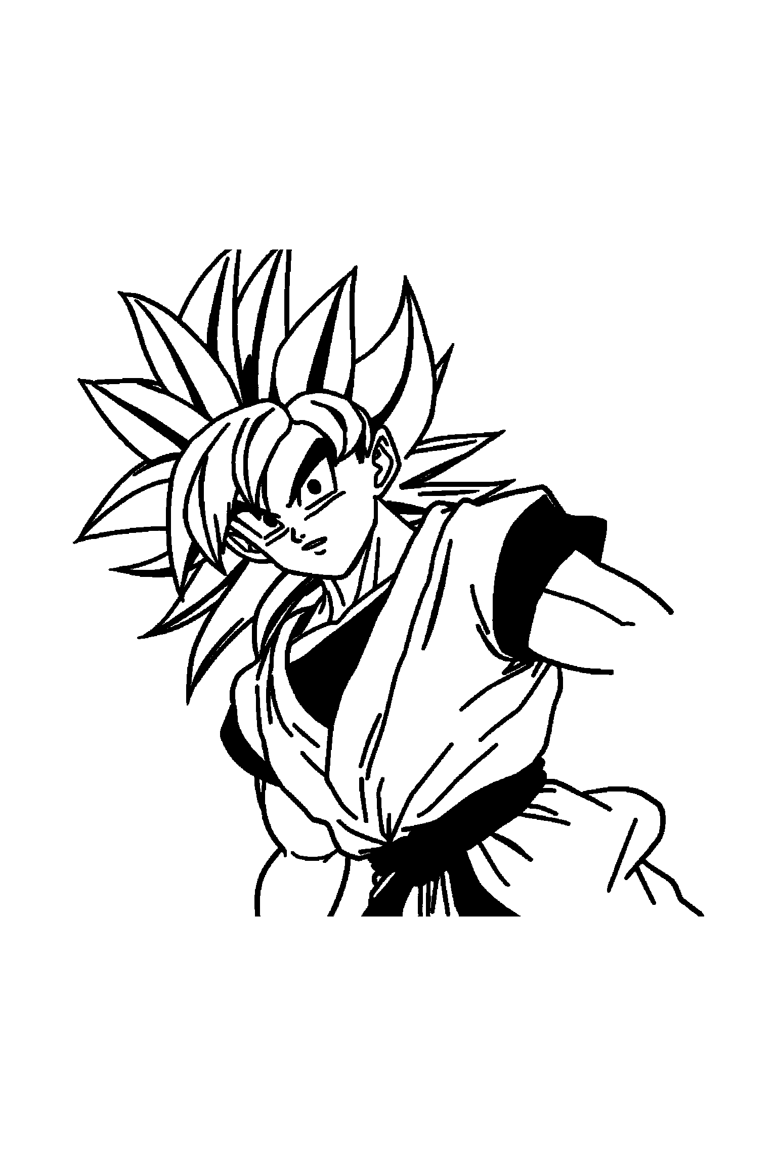 Coloriage Dragon Ball gratuit à imprimer - Gohan en petite scène d'aventure Coloriage Dragon Ball gratuit à imprimer : Gohan en petite scène d'aventure