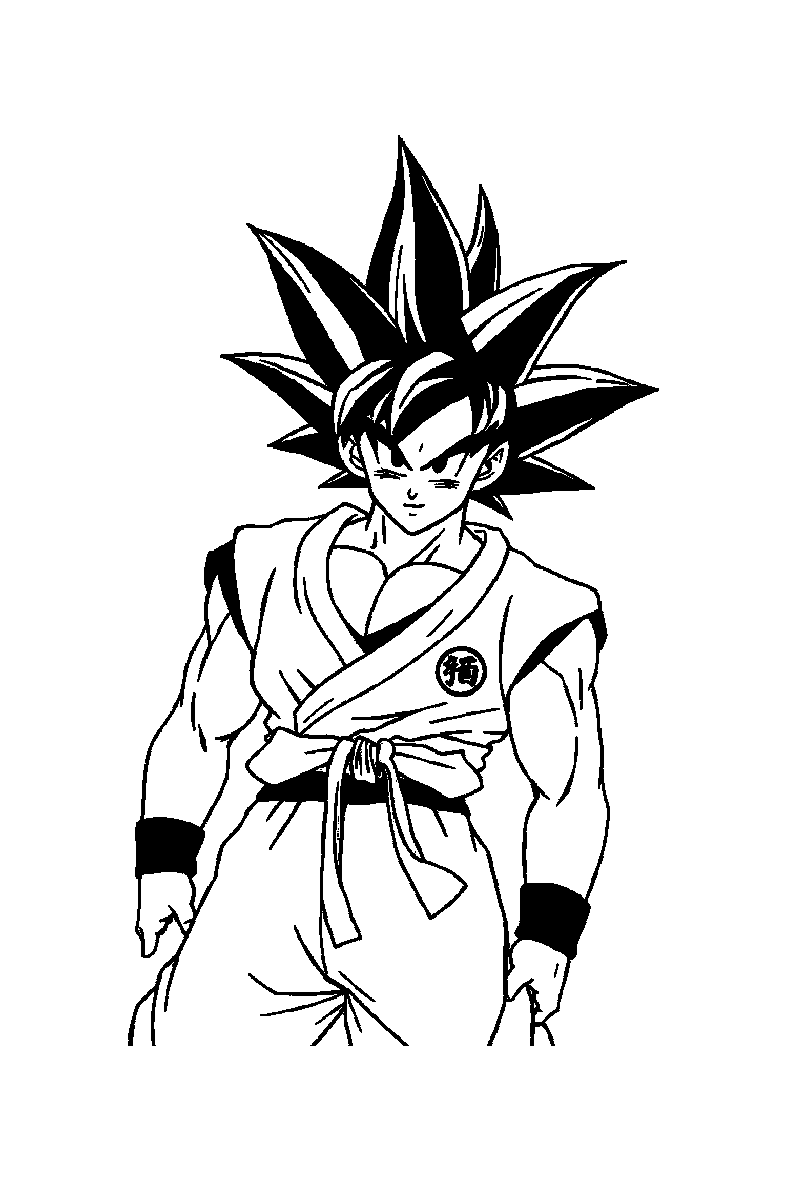 Coloriage Dragon Ball gratuit à imprimer - Vegeta qui prépare une activité Coloriage Dragon Ball gratuit à imprimer : Vegeta qui prépare une activité