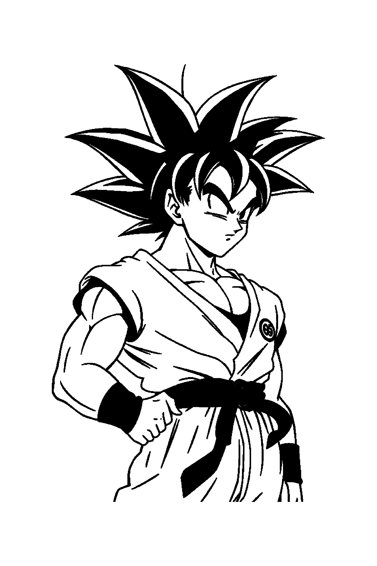 Coloriage Dragon Ball gratuit à imprimer - un guerrier saiyan entouré de rochers et petits détails Coloriage Dragon Ball gratuit à imprimer : un guerrier saiyan entouré de rochers et petits détails