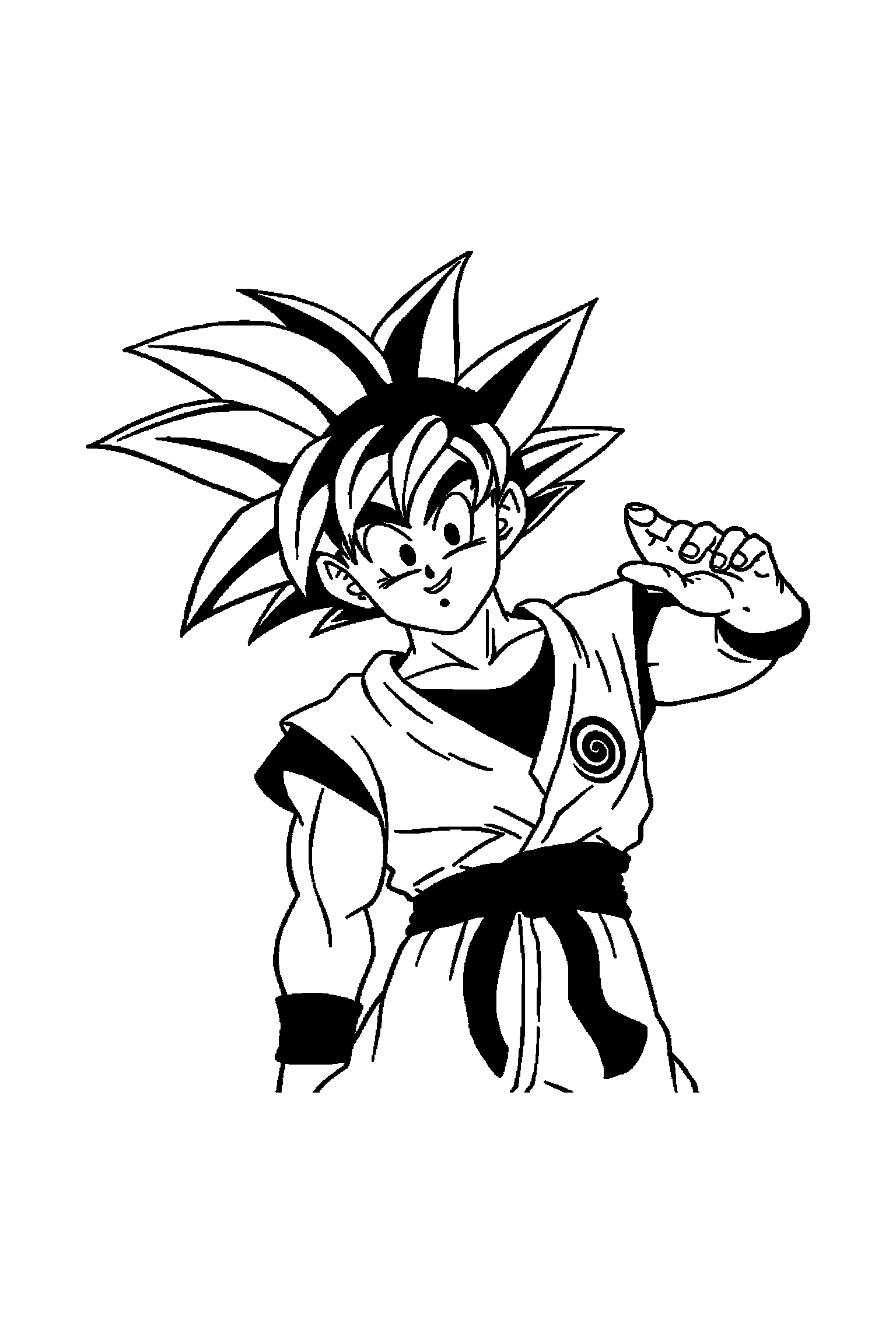 Coloriage Dragon Ball gratuit à imprimer - Vegeta au centre avec scène détaillée de une montagne Coloriage Dragon Ball gratuit à imprimer : Vegeta au centre avec scène détaillée de une montagne