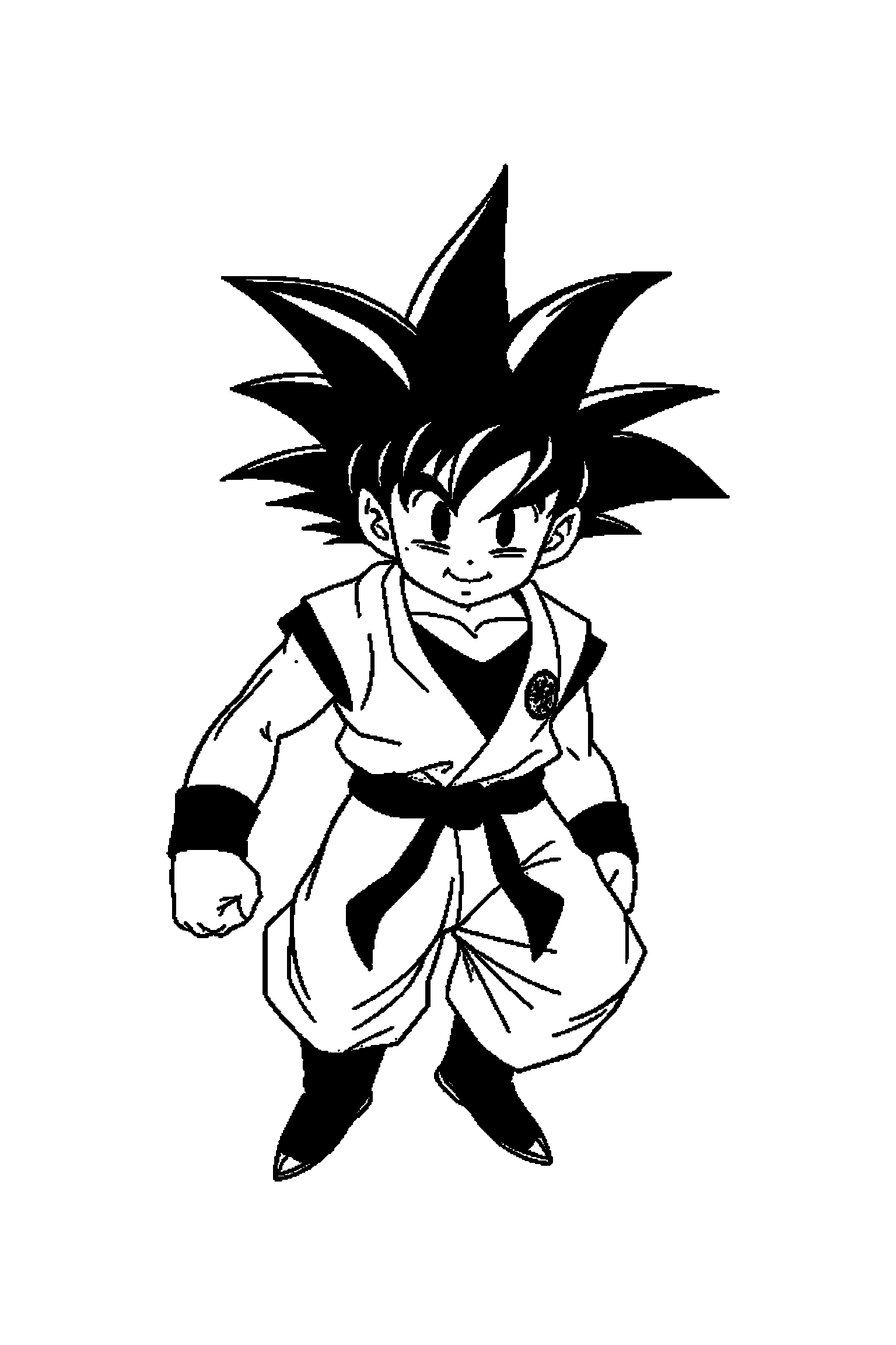 Coloriage Dragon Ball gratuit à imprimer - poster A4 détaillé de Goku avec mandala boules étoilées Coloriage Dragon Ball gratuit à imprimer : poster A4 détaillé de Goku avec mandala boules étoilées