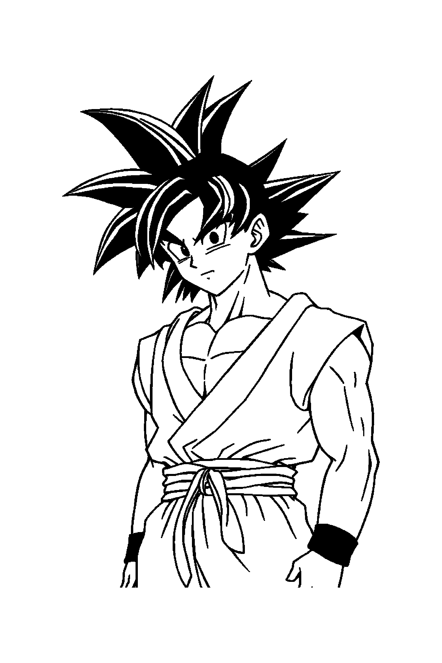 Coloriage Dragon Ball gratuit à imprimer - Vegeta au centre avec scène détaillée de une montagne Coloriage Dragon Ball gratuit à imprimer : Vegeta au centre avec scène détaillée de une montagne