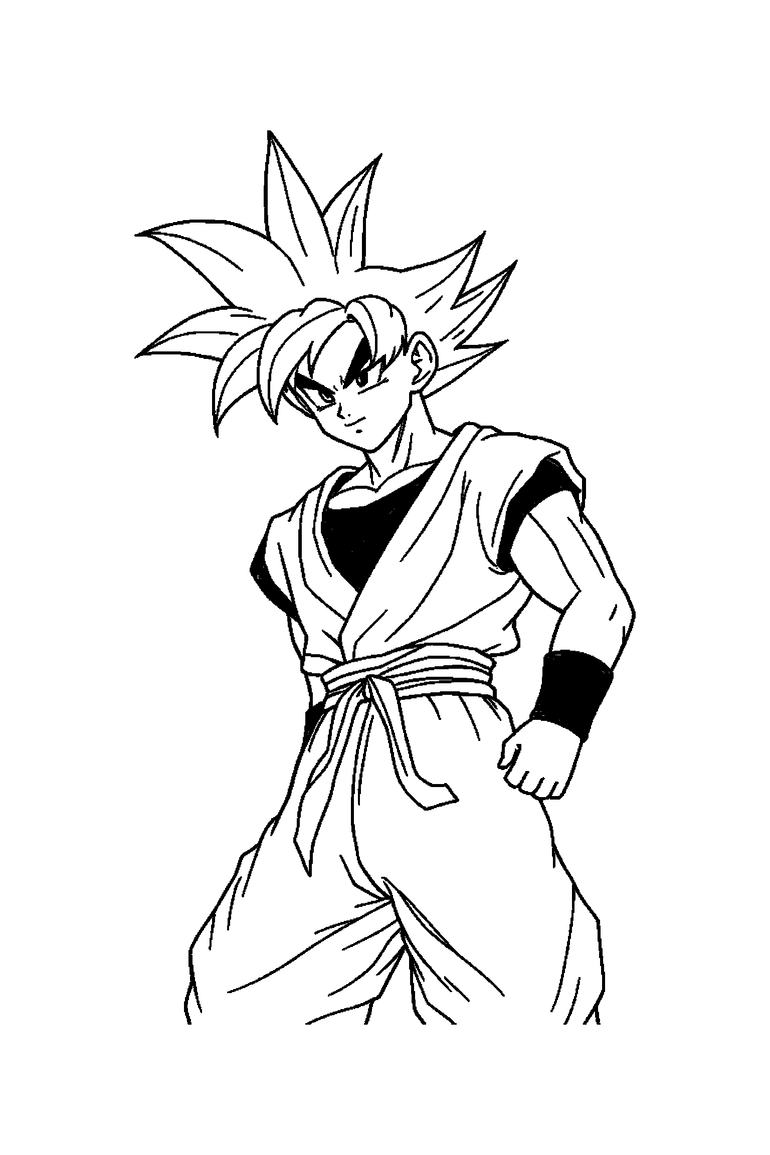 Coloriage Dragon Ball gratuit à imprimer - motif difficile de nuages autour de Gohan Coloriage Dragon Ball gratuit à imprimer : motif difficile de nuages autour de Gohan
