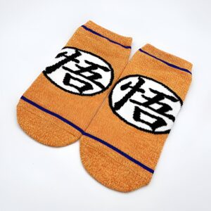 Chaussettes Dragon Ball orange avec kanji Go