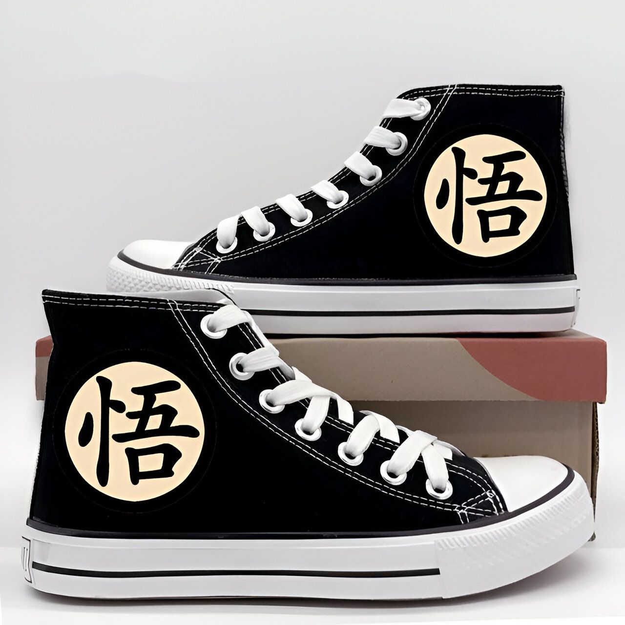 Chaussures Dragon Ball noir ou beige avec kanji « Go » – Image 2