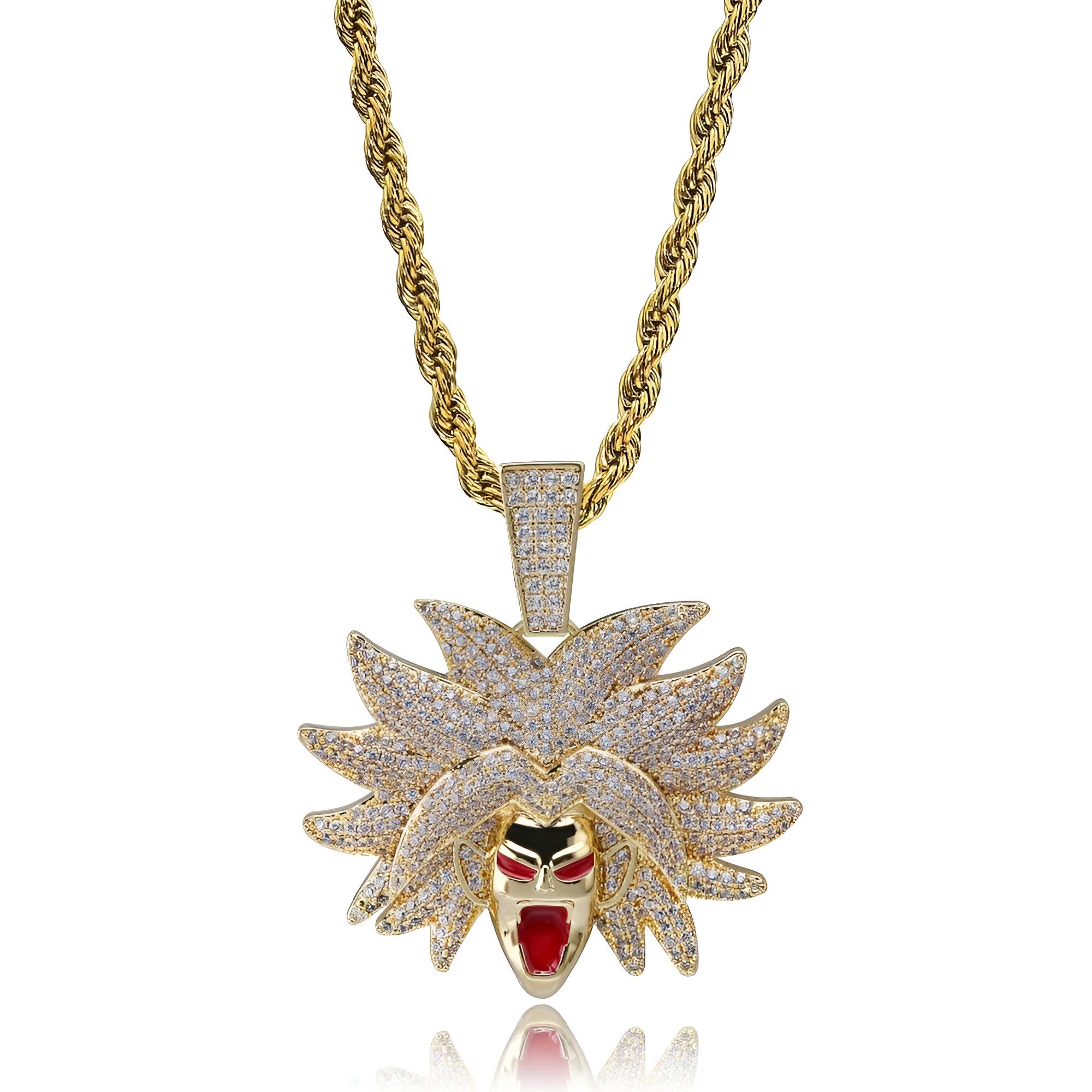 Collier Broly Super Saiyan Dragon Ball Z en métal – Image 2