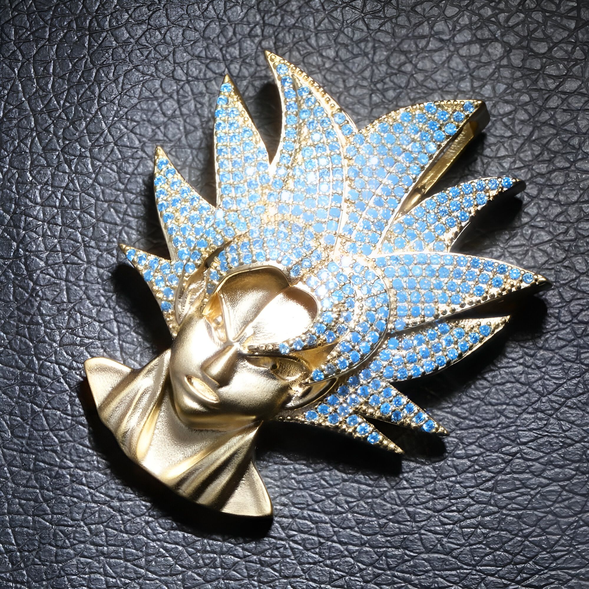 Collier Goku Super Saiyan Dragon Ball Z en Plaqué Argent ou Plaqué Or – Image 7