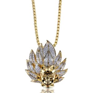 Collier Vegeta Super Saiyan Dragon Ball Z en Plaqué Or