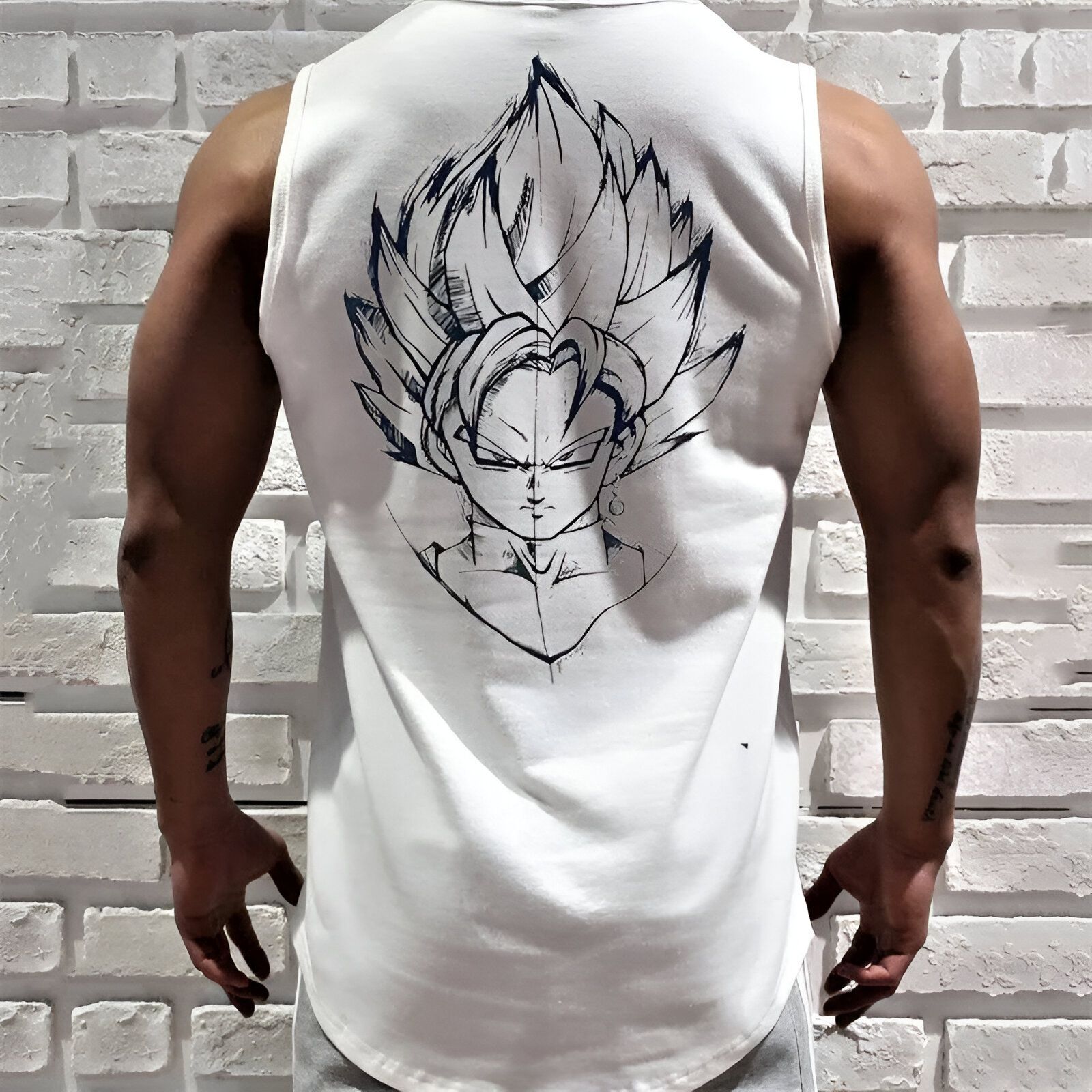 Débardeur Goku Rose Dragon Ball Super, tailles M à 4XL