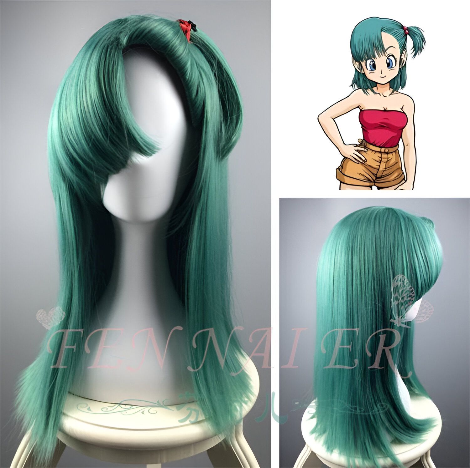 Perruque Bulma pour déguisement Dragon Ball Z – Image 2