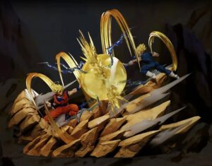 Figurine DBZ Goku et Majin Vegeta en duo