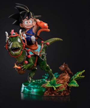 Figurine Dragon Ball Goku petit avec dinosaure