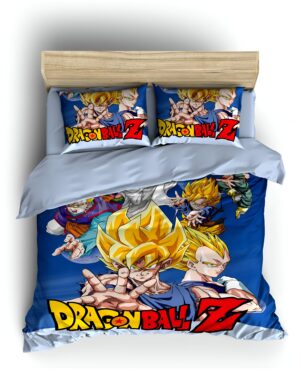 Parure de couette Dragon Ball Z avec l'Équipe Saiyan