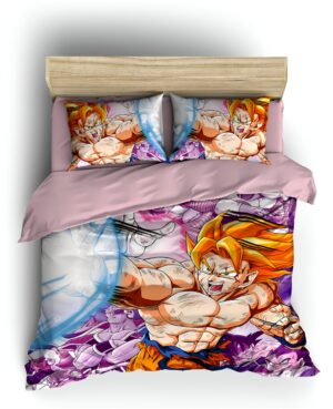 Housse de couette Goku Kikoha Dragon Ball Z, tailles Simple à King