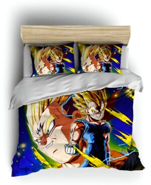 Housse de couette Dragon Ball Z Majin Vegeta, tailles Simple à King