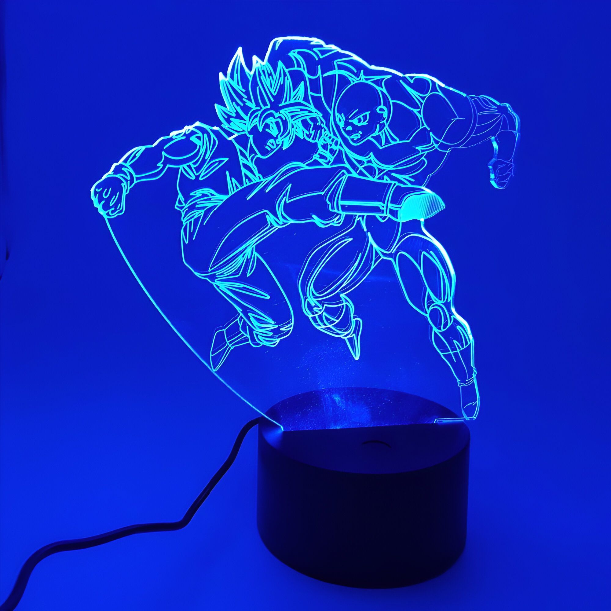 Lampe LED 3D Goku vs Jiren le Gris – Image 2
