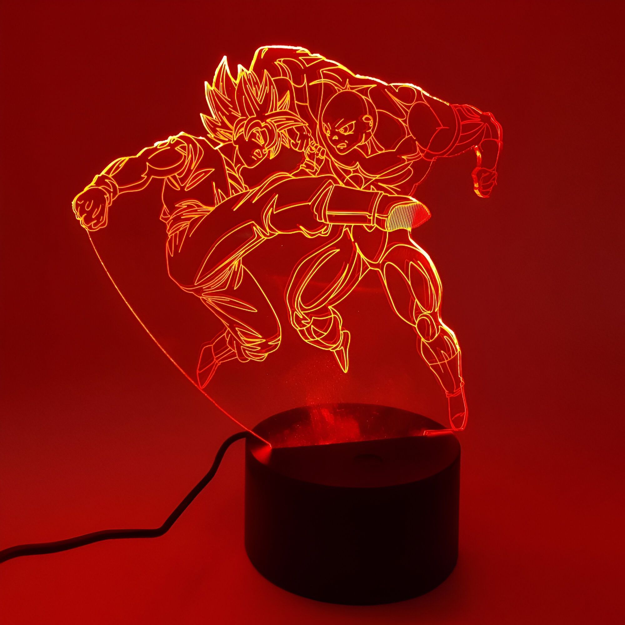 Lampe LED 3D Goku vs Jiren le Gris – Image 4