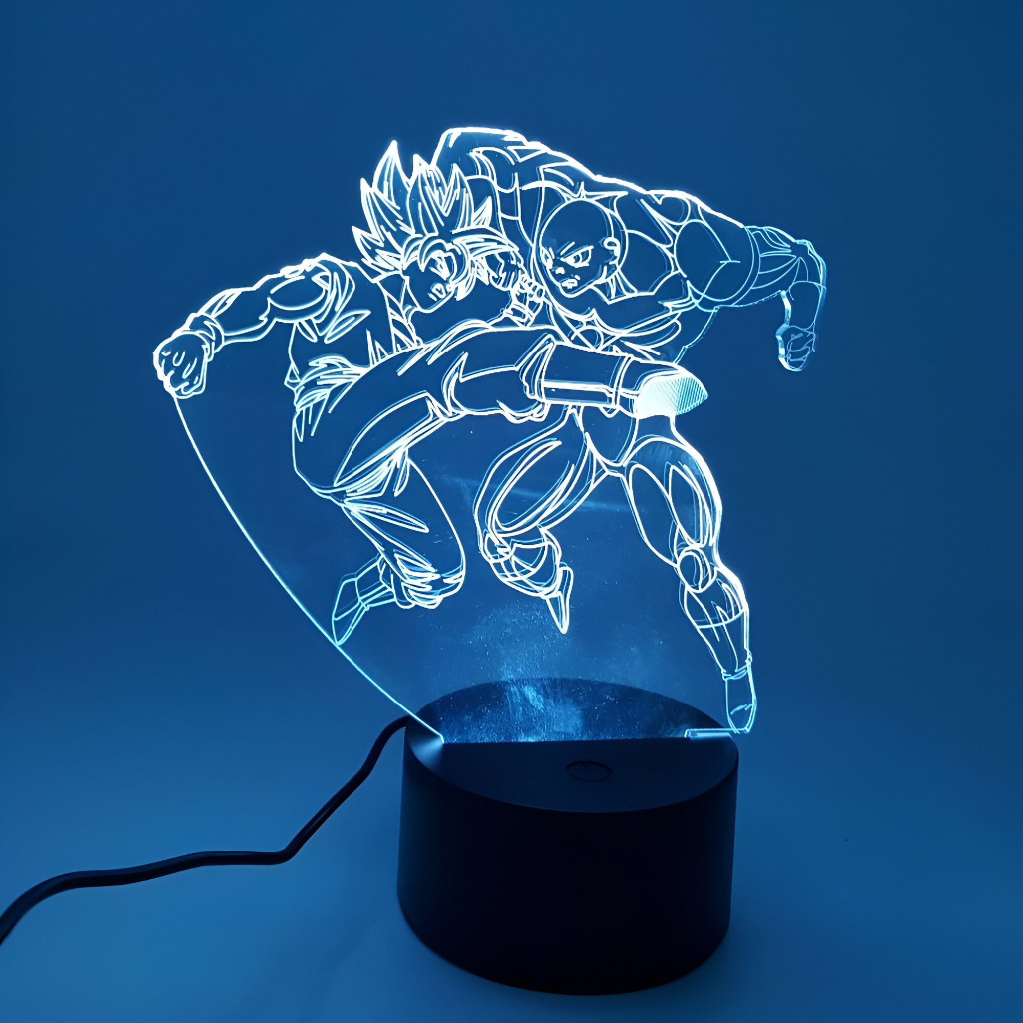 Lampe LED 3D Goku vs Jiren le Gris – Image 6