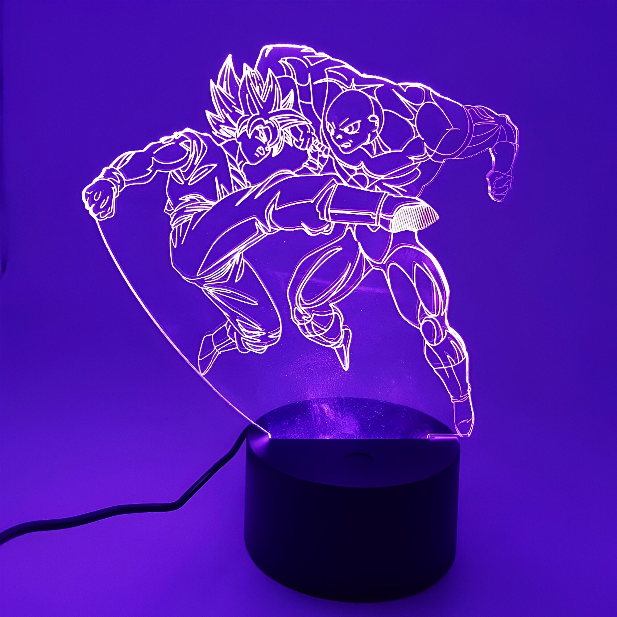 Lampe LED 3D Goku vs Jiren le Gris – Image 8