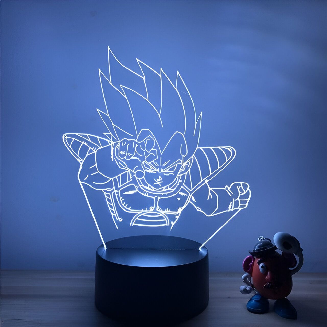 Lampe LED 3D Prince Saiyan