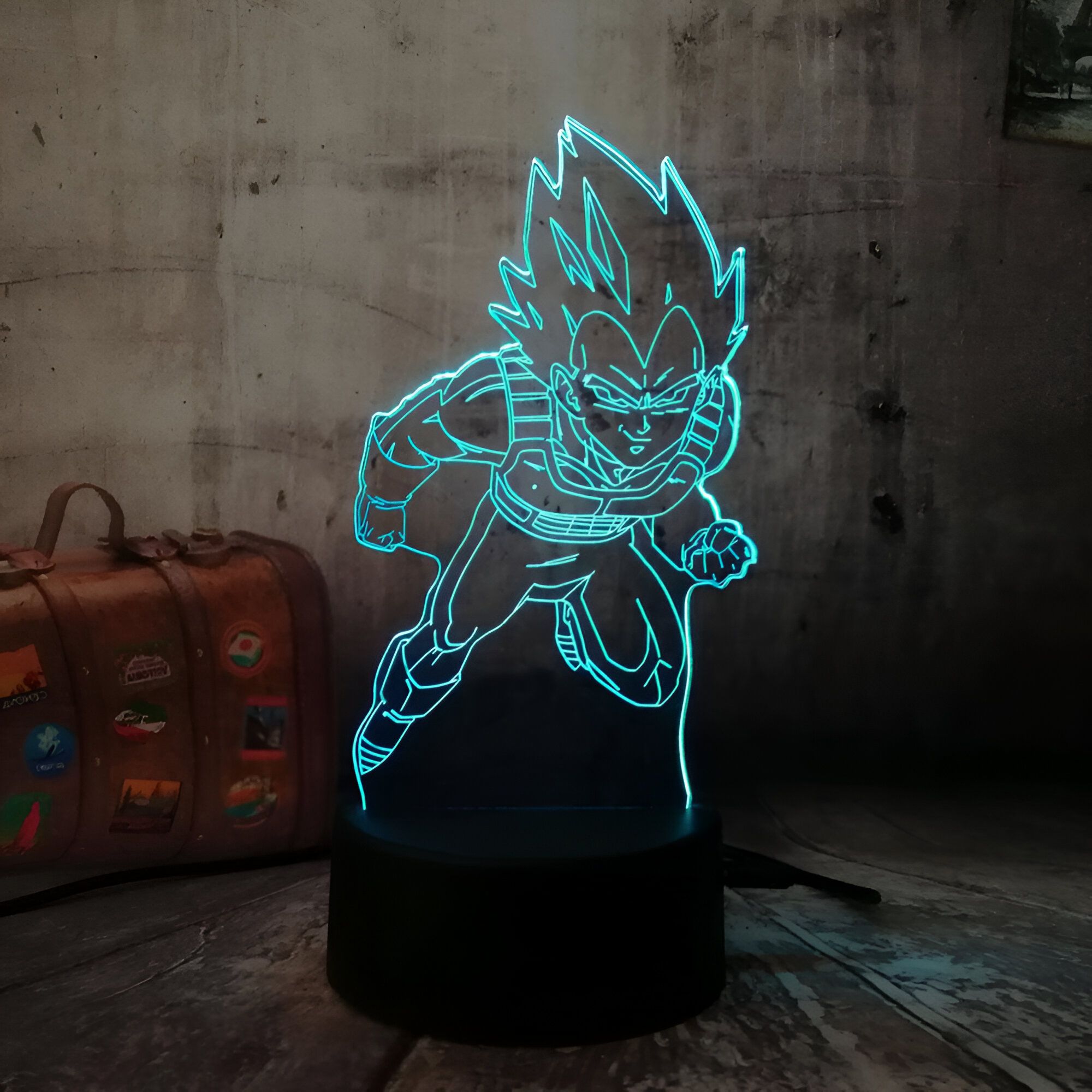 Lampe LED 3D Vegeta Prince Saiyan – Image 3