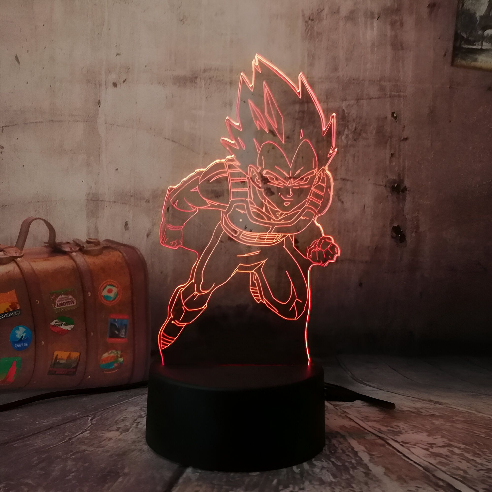 Lampe LED 3D Vegeta Prince Saiyan – Image 4