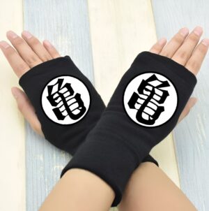Mitaines Dragon Ball avec kanji « Kame »