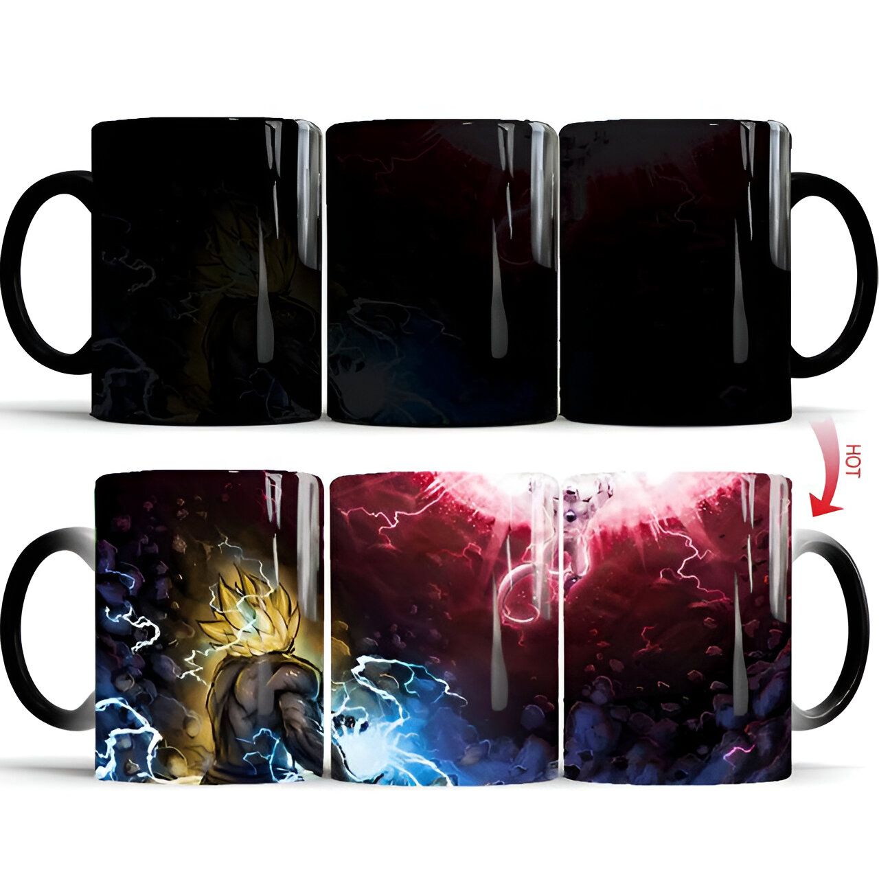 Mug thermosensible Dragon Ball Z Goku SSJ1 contre Freezer