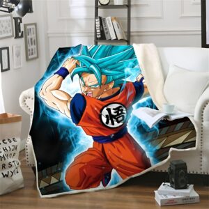 Plaid Dragon Ball Super Goku SSJ Blue 150X200cm