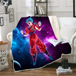 Plaid Dragon Ball Super Goku Blue 150X200cm