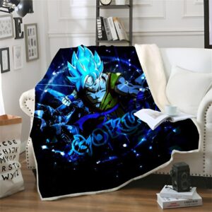 Plaid Dragon Ball Super Goku Blue 150X200cm