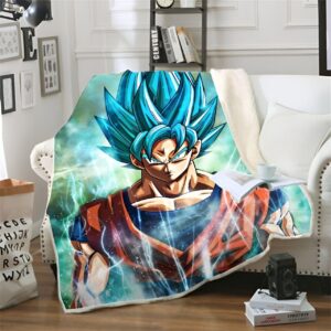 Plaid Goku SSJ Blue 130x150cm