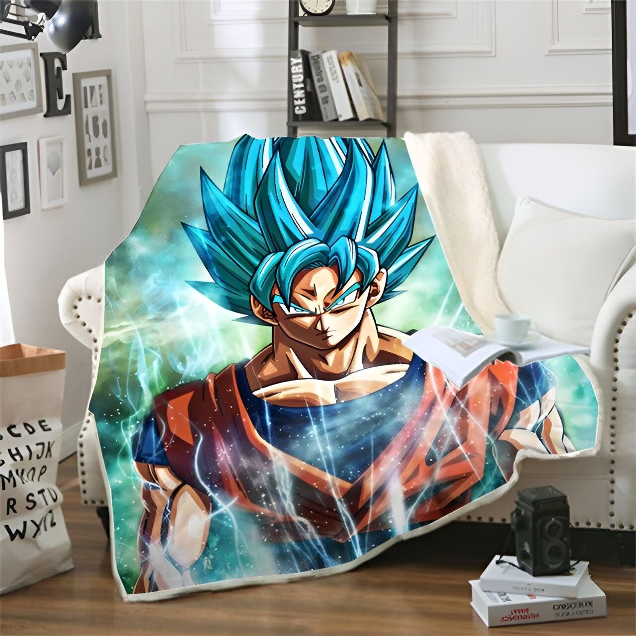 Plaid Goku SSJ Blue 130x150cm