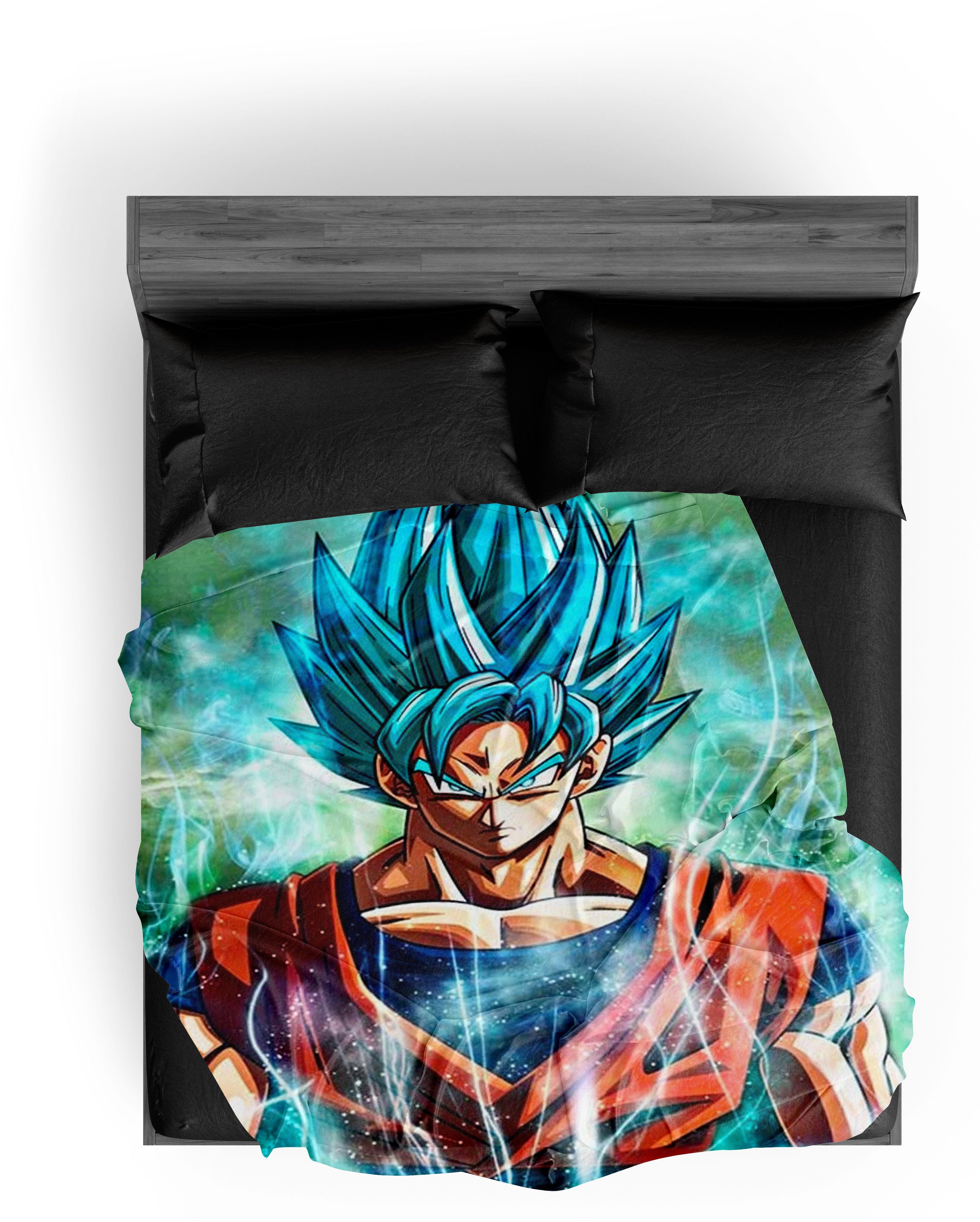 Plaid Goku SSJ Blue 130x150cm – Image 2