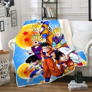 Plaid Dragon Ball Z Famille Saiyan 130X150 cm