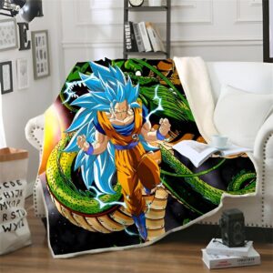 Plaid Dragon Ball Z Goku Blue SSJ3 150X200cm