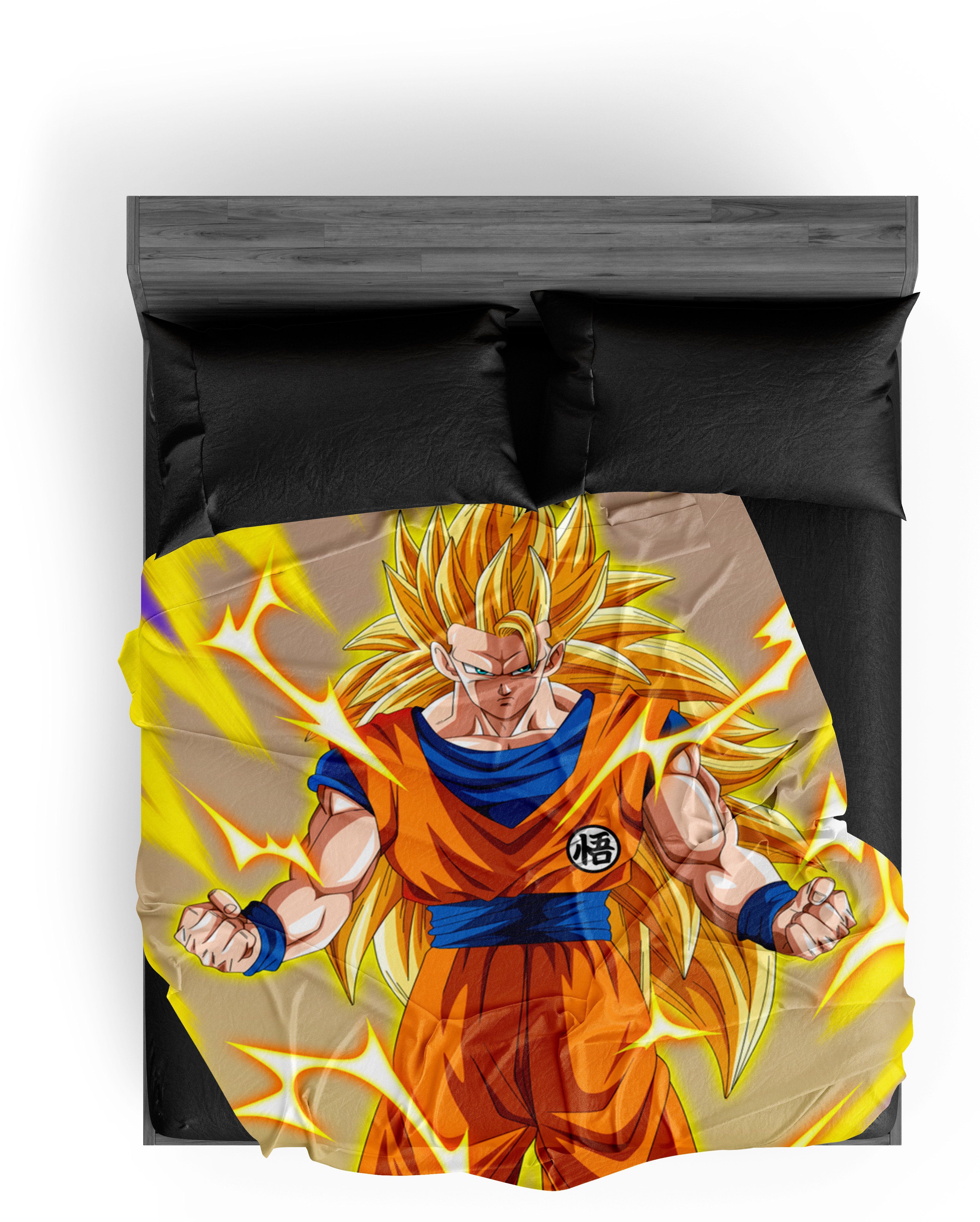 Plaid Dragon Ball Z Goku Super Saiyan 3 150X200cm – Image 2