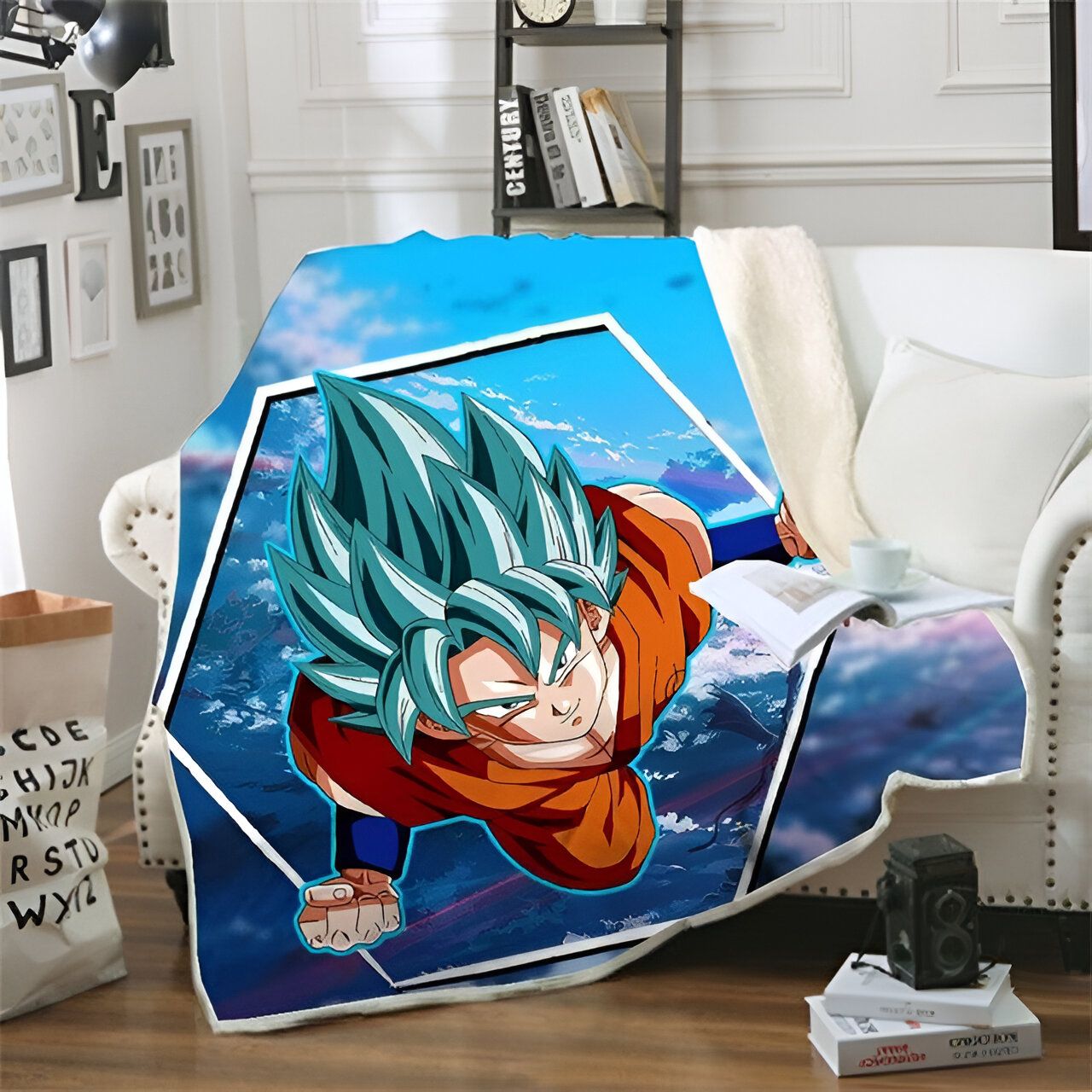 Plaid Dragon Ball Z Sangoku SSJ Blue 150X200cm