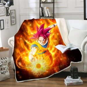Plaid Dragon Ball Z Sangoku SSJ God 150X200cm