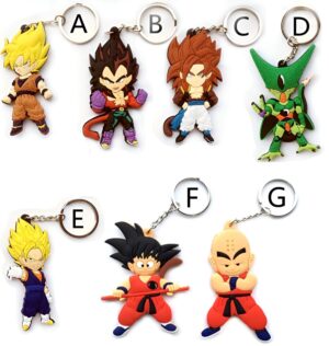 Porte-clé Dragon Ball Z mini avec personnages au choix