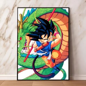 Poster Dragon Ball avec Goku GT et Shenron