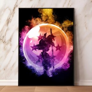 Poster Dragon Ball de Goku petit avec boule de cristal