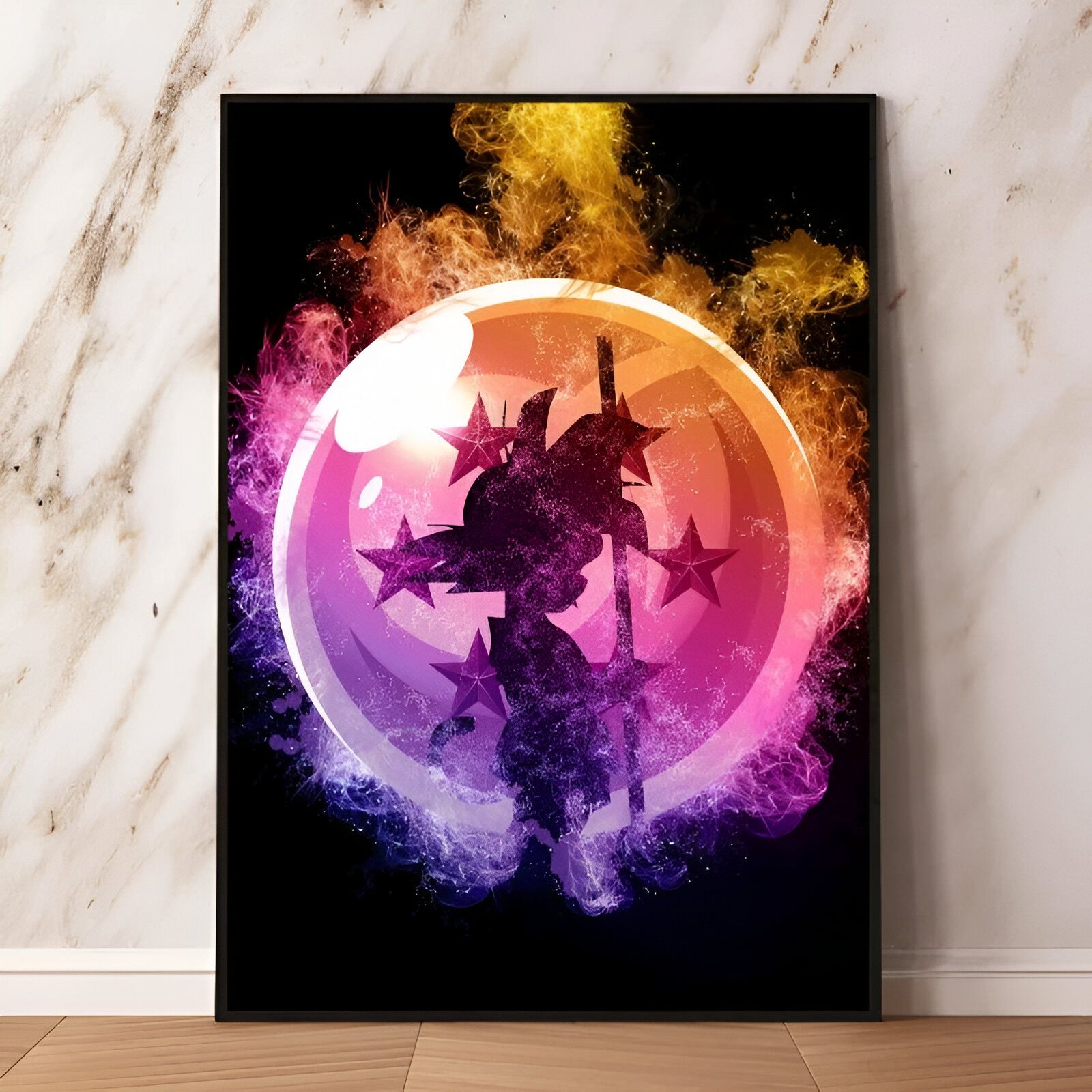 Poster Dragon Ball de Goku petit avec boule de cristal