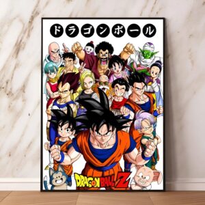 Poster Dragon Ball avec Sangoku et ses amis
