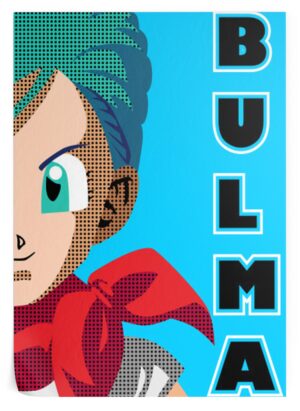 Poster Dragon Ball Z Bulma Flat Design 21 X 30 cm