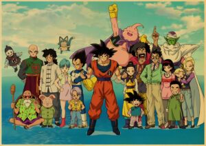 Poster Saga Buu Dragon Ball Z avec taille au choix